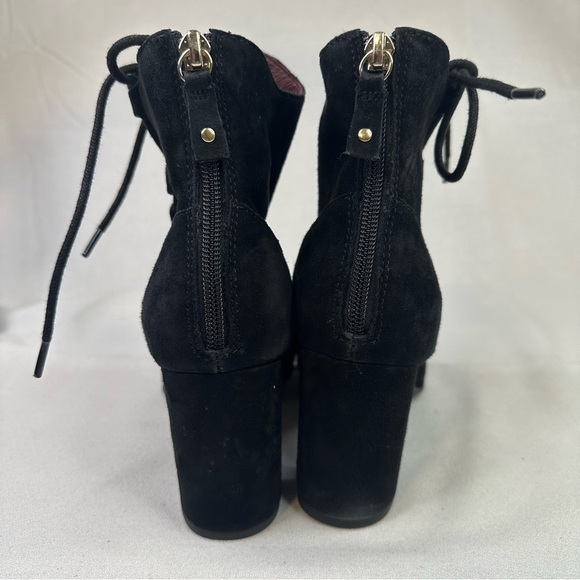 ONO Jutra Suede Heeled Ankle Boot Black 7.5 - Picture 9 of 14